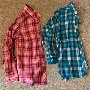 Two Eddie Bauer ladies flannel